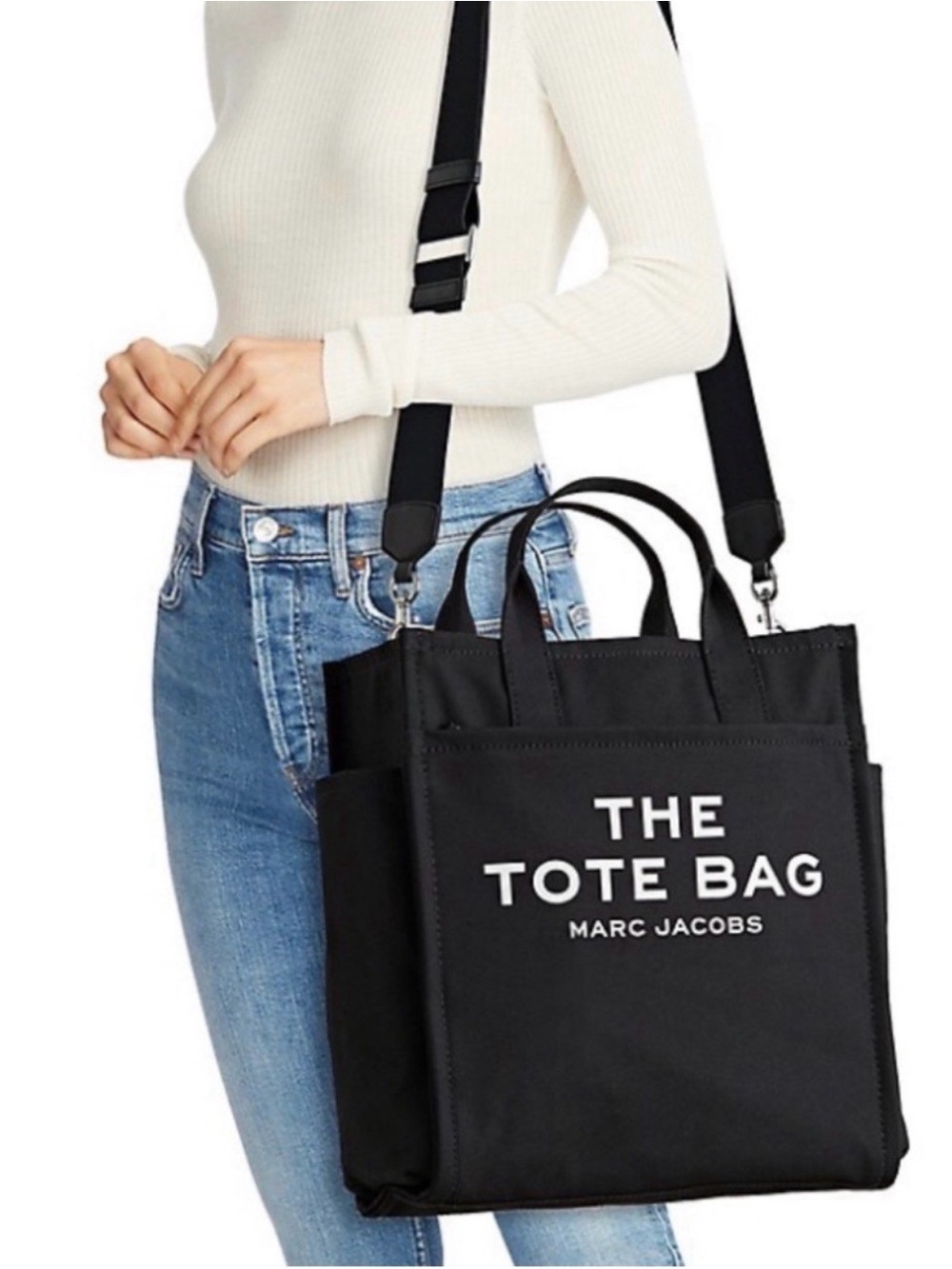 Marc Jacobs Black 'The Tote Bag' Nylon Tote with Removable Strap